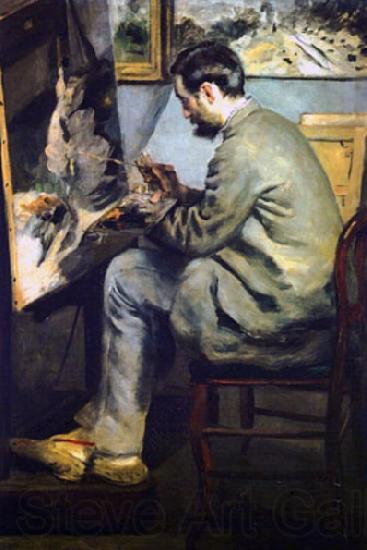 Pierre Auguste Renoir Portrait of Jean Frederic Bazille Norge oil painting art